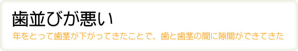 歯並びが悪い 